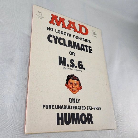 Mad Magazine Issue # 133 March 1970 No Cyclamate or M.S.G. Norman Mingo Cover VG - Picture 2 of 9